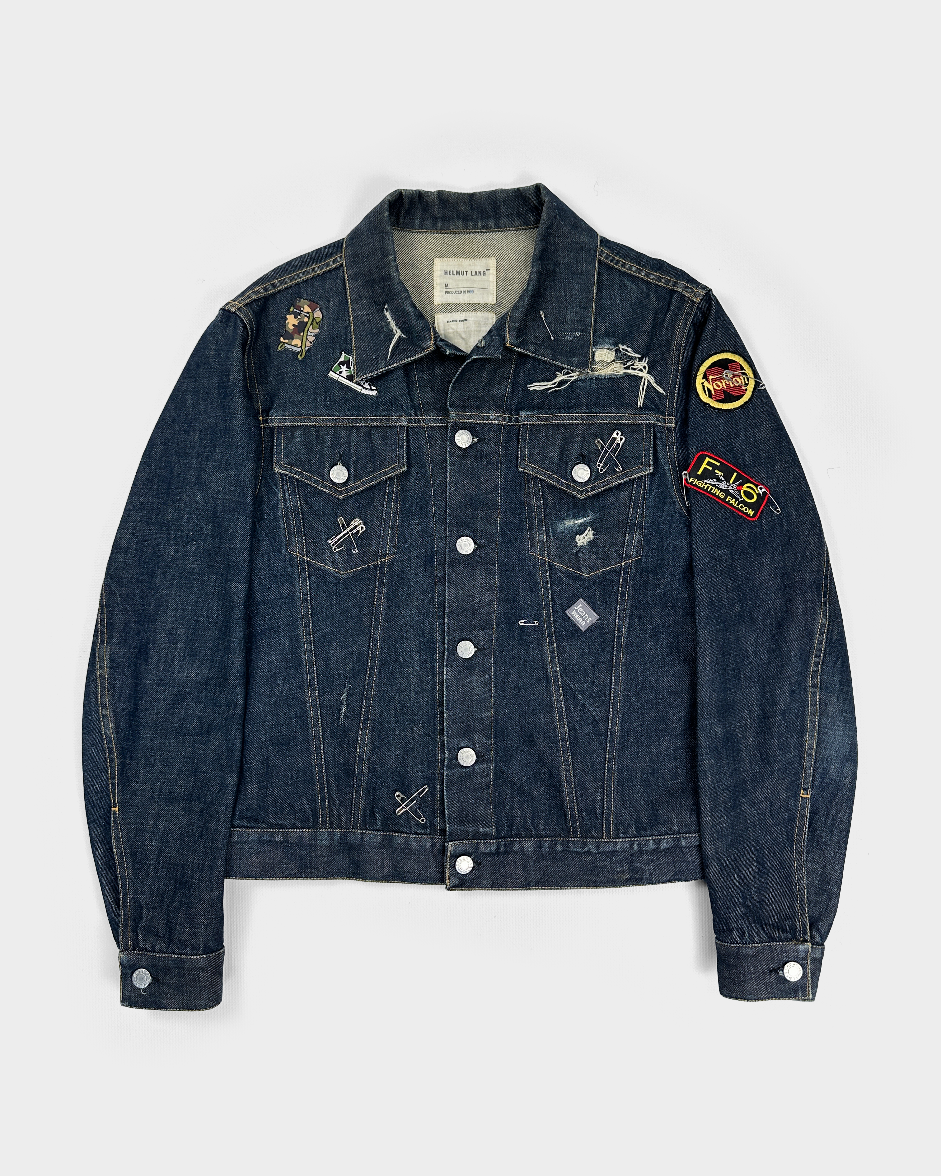 Helmut Lang Custom Distressed Classic Denim Jacket 1999 – Vintage TTS