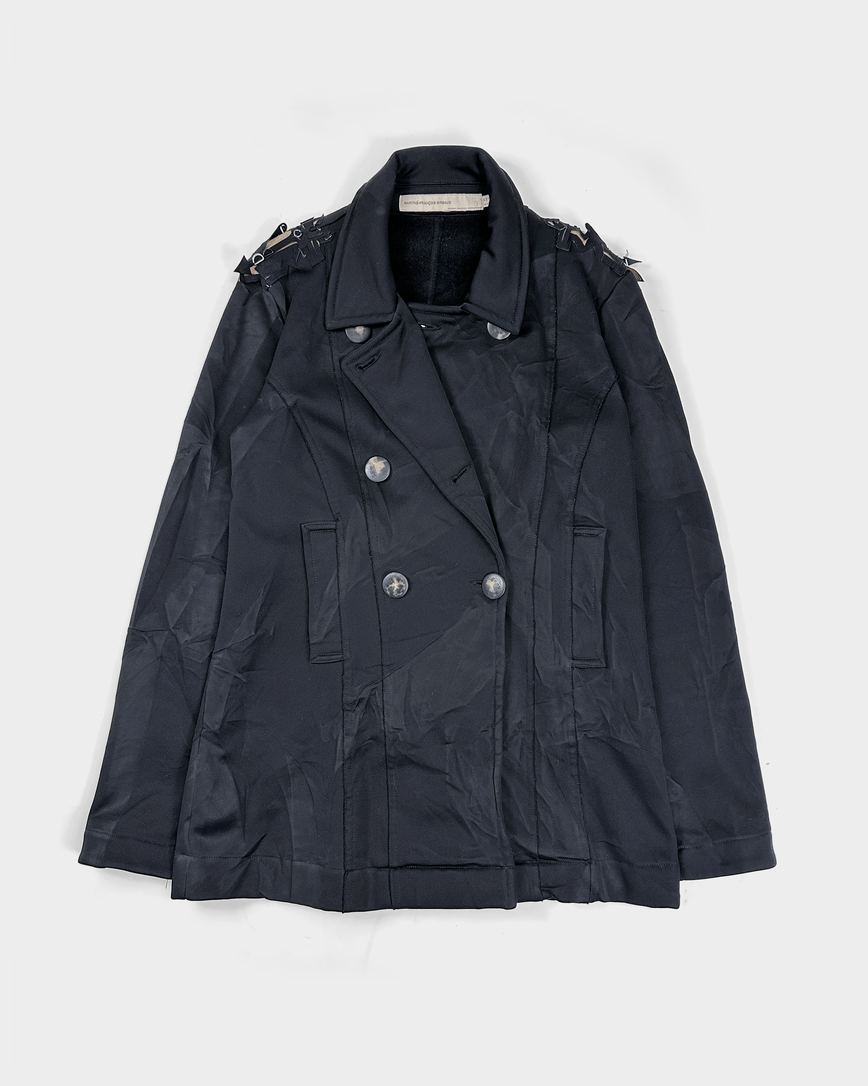 Marithé Francois Girbaud Pleated Black Jacket 2000