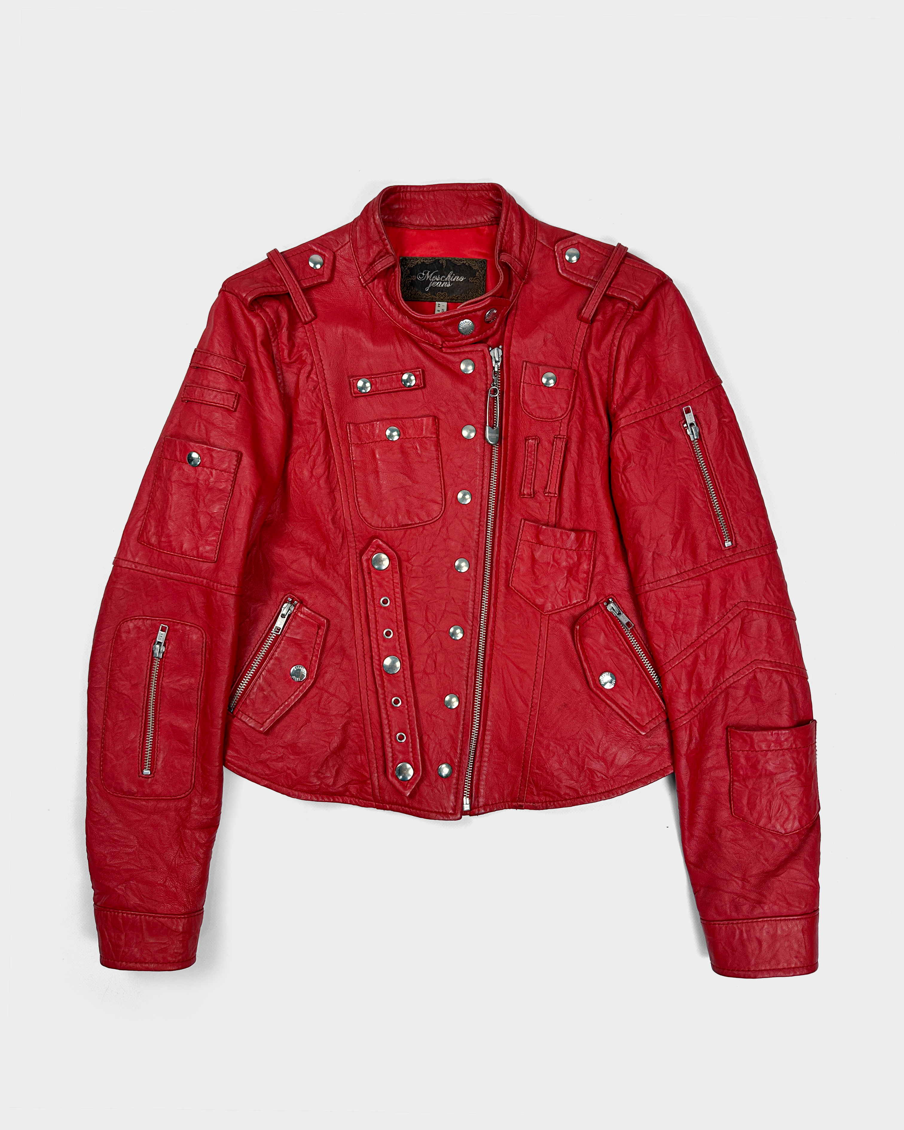 Moschino Bondage Red Leather Jacket 2000's – Vintage TTS