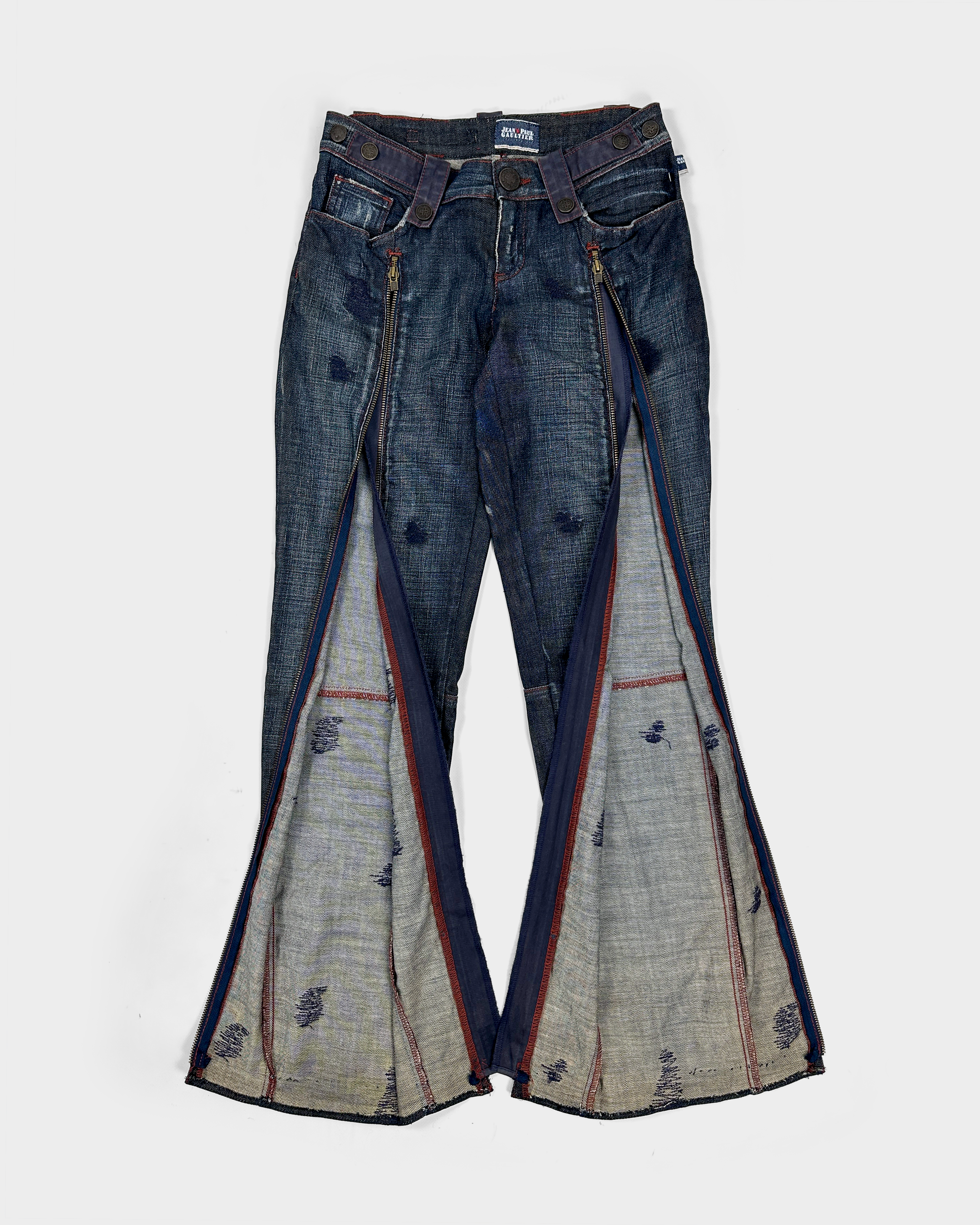 Jean Paul Gaultier Full-Leg Zipped Denim Pants 1990's – Vintage TTS