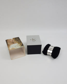 Calvin Klein Swiss Made Squares Metallic Watch 2000's