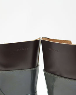 Marni Leather + Rubber Belted Raining Boots 2000's
