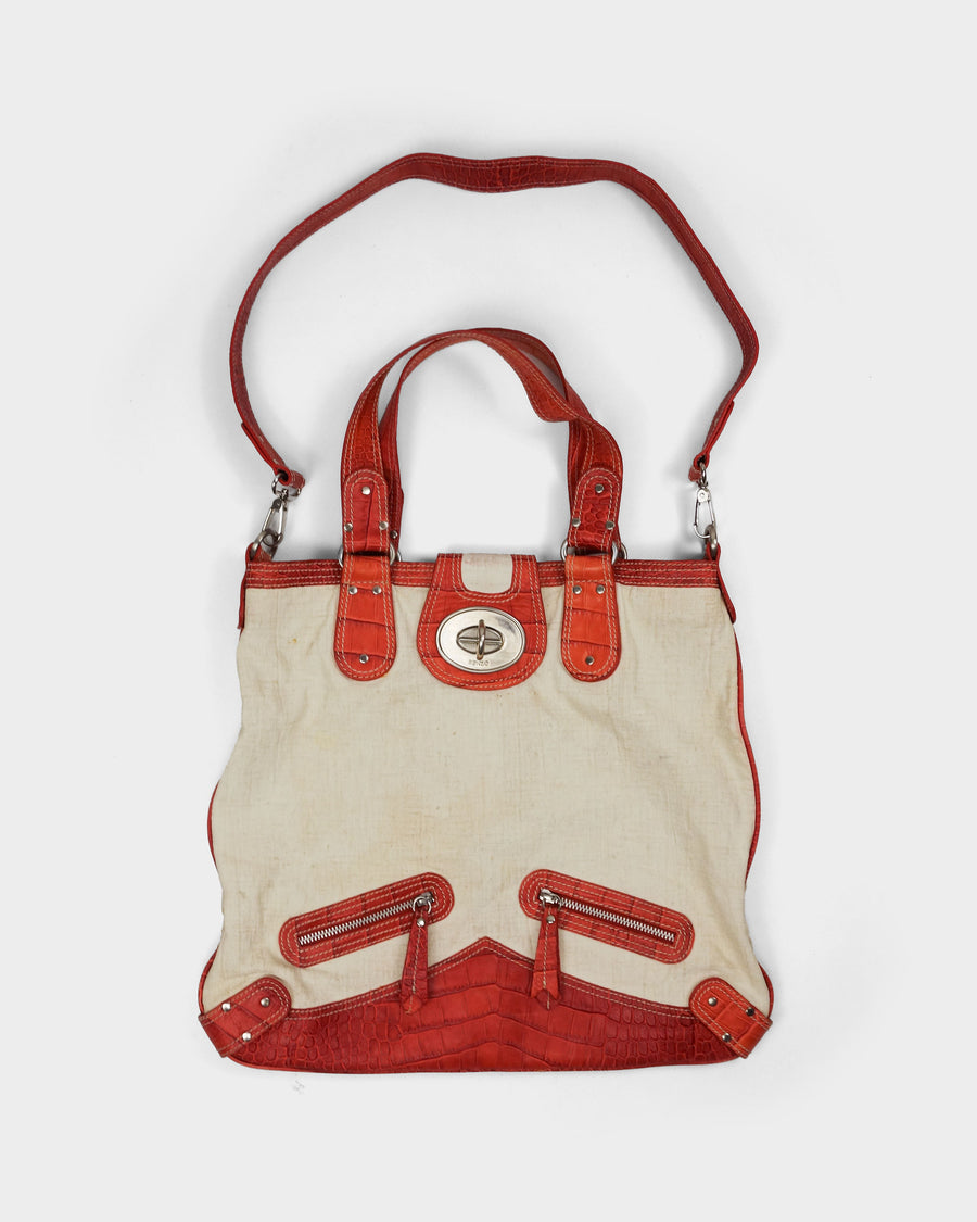 Kenzo Mesh + Leather Red Bag 2000's - Vintagetts