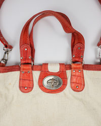 Kenzo Mesh + Leather Red Bag 2000's - Vintagetts