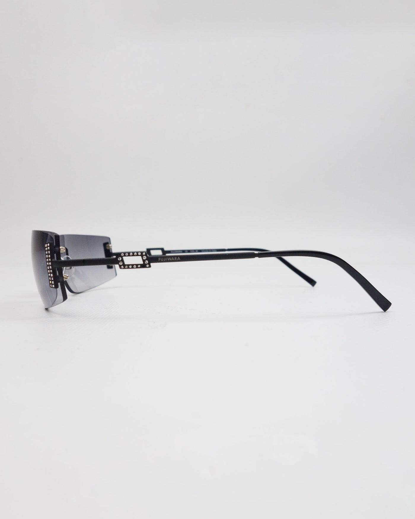 Giuliano Fujiwara Black Slim Frame Sunglasses 2000's - Vintagetts