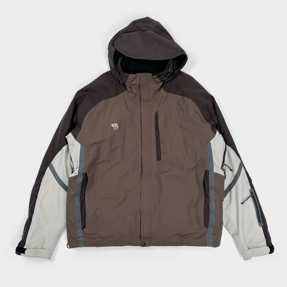 Mountain Hardwear Brown 3-Tone Shield Snow Jacket 2000's