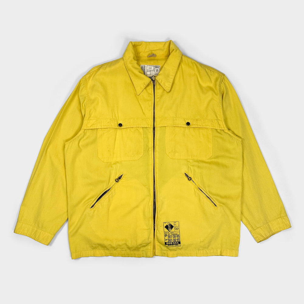 Diesel Labour Yellow Zipped Light Jacket 1990's