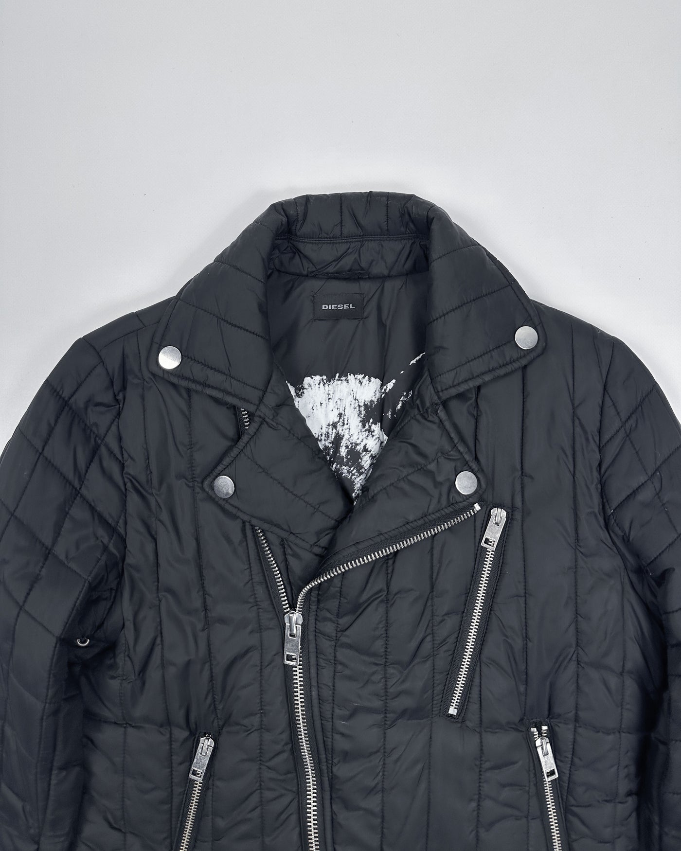 Diesel Padded Black Zipped Jacket 2000's