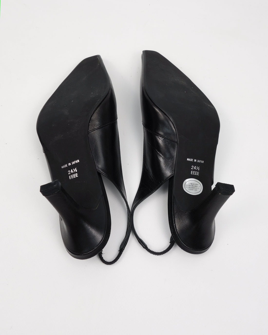 Tion By Kansai Yamamoto Black Leather Shoes 1990’s