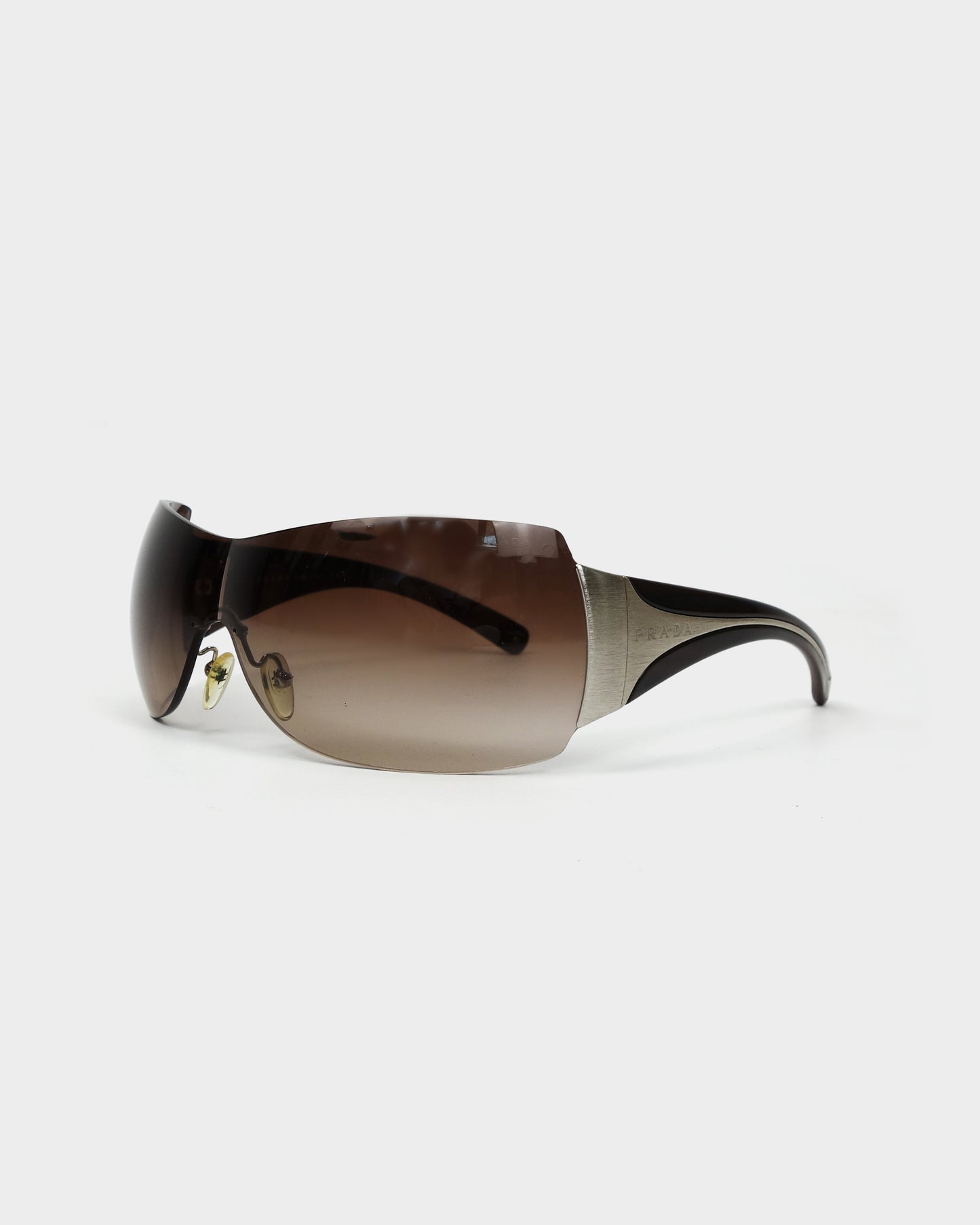 Prada Mask Brown Sunglasses 2000's