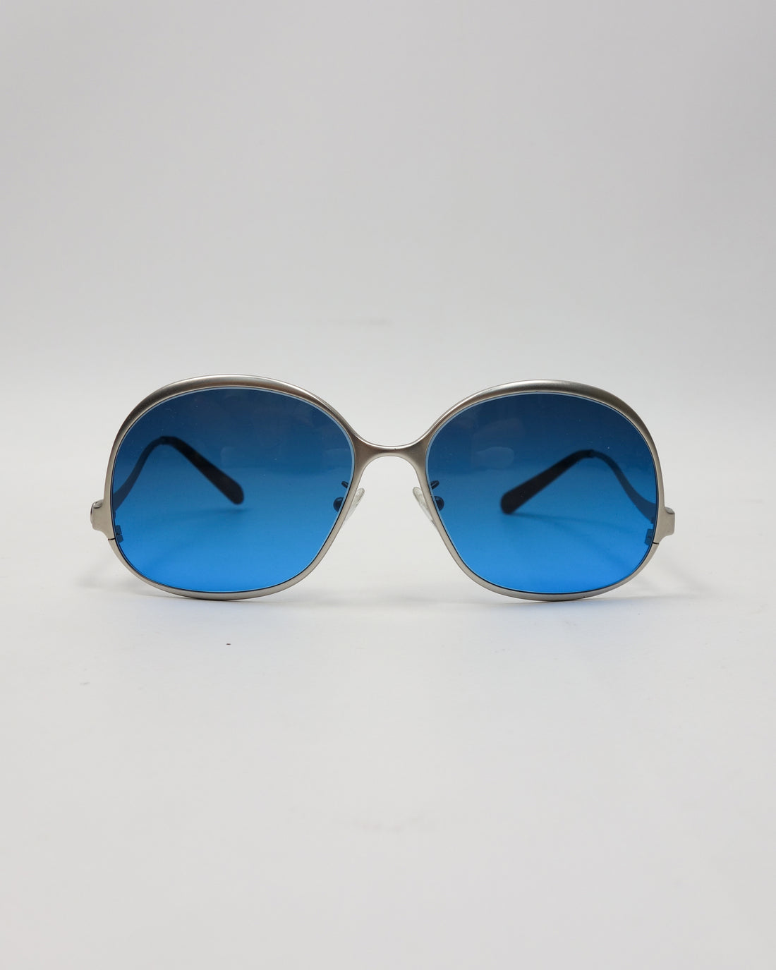 Balenciaga Metallic Blue Sunglasses 2000's