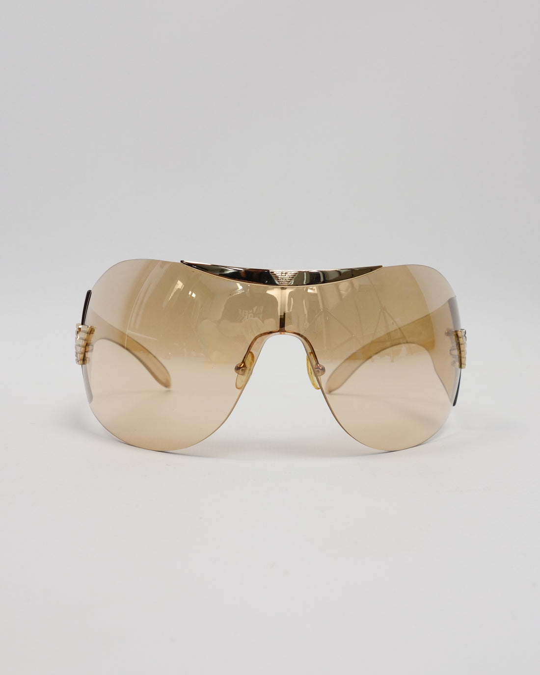 Armani Smoked All Over Mask Sunglasses 2000's