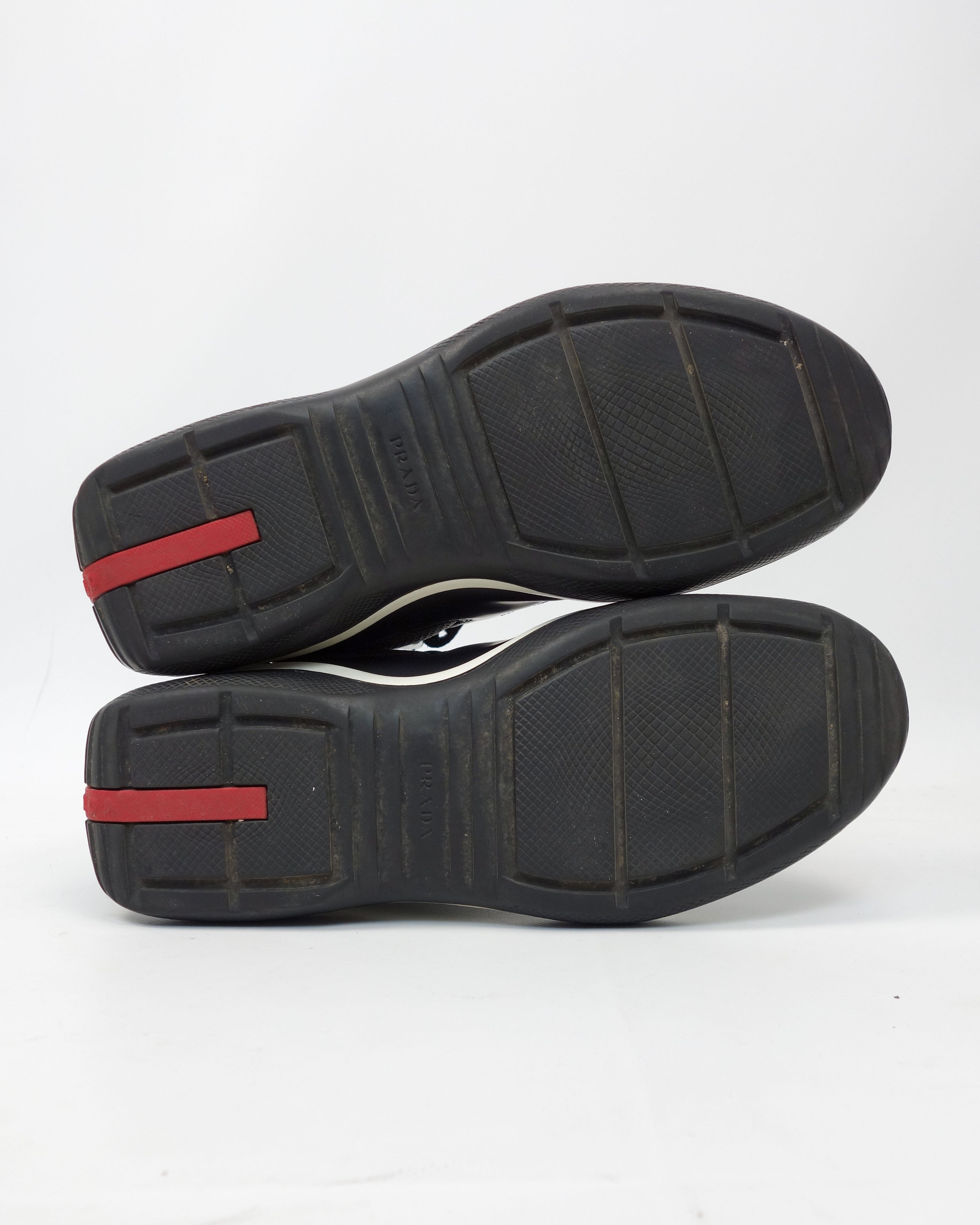 Prada Biker Black Leather High Sneakers FW 1999 – Vintage TTS
