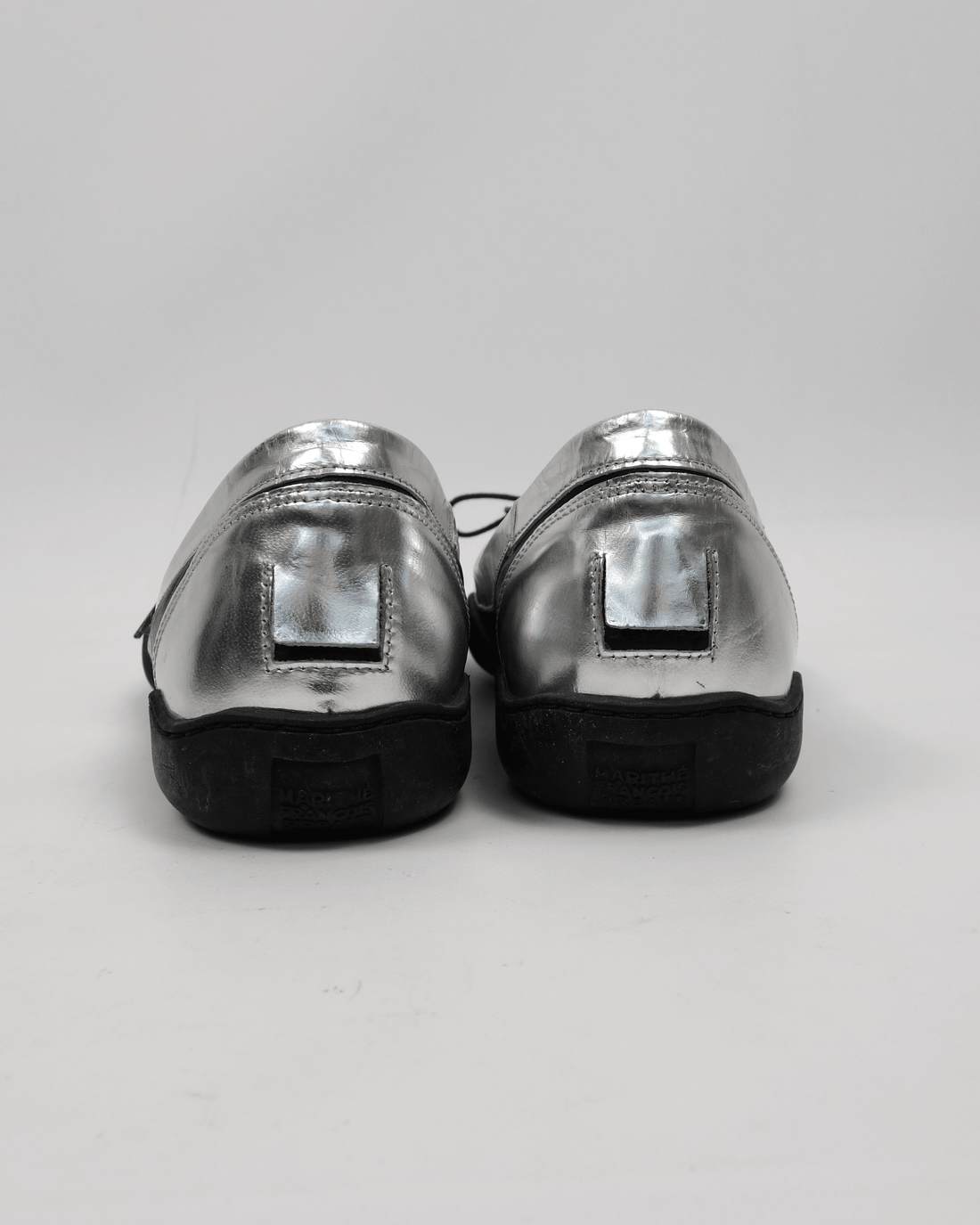 Marithé Francois Girbaud Silver Flats Shoes 2000's