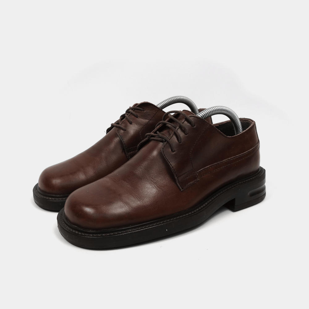 Kenzo Homme Brown Leather Derby Shoes 1990's