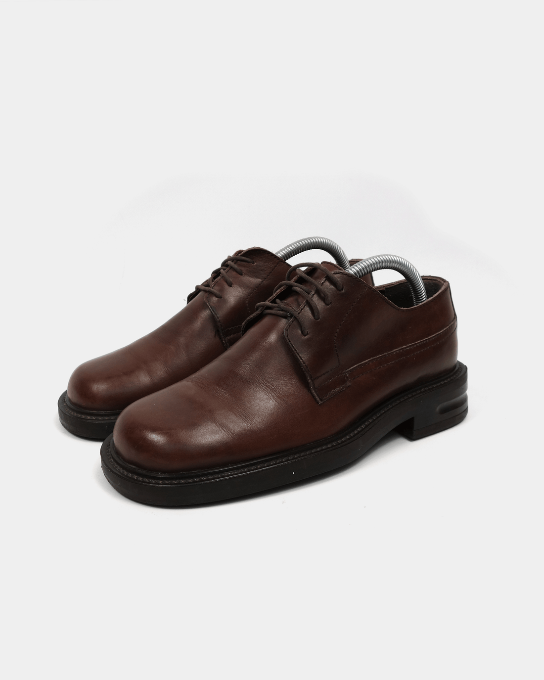 Kenzo Homme Brown Leather Derby Shoes 1990's