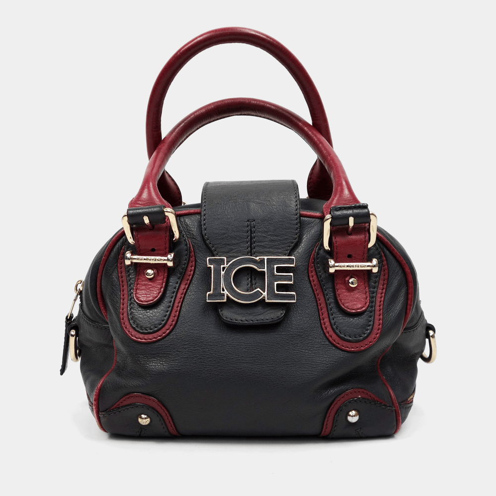 Iceberg Black and Red Shoulder Mini-Bag 2000's