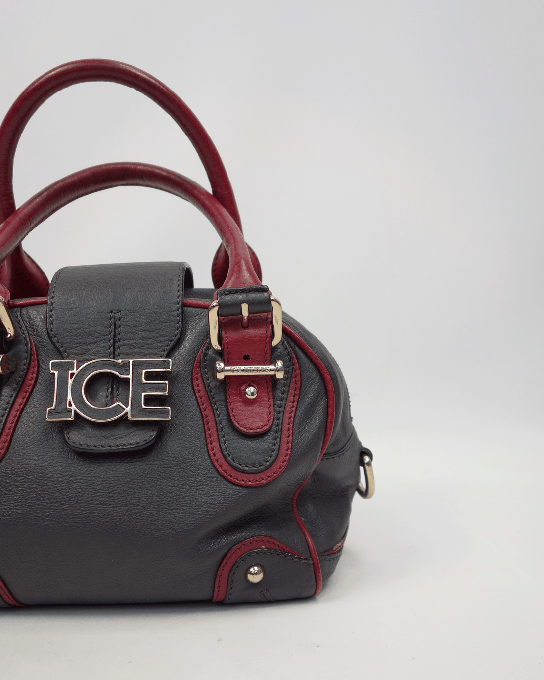 Iceberg Black and Red Shoulder Mini-Bag 2000's