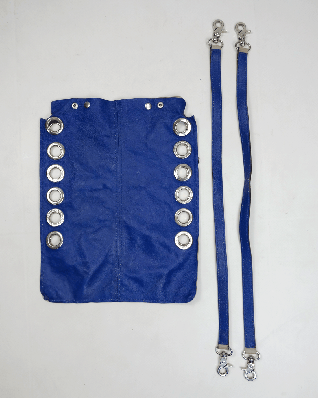 Diesel Blue 6-Position Flat Leather Bag 2000's