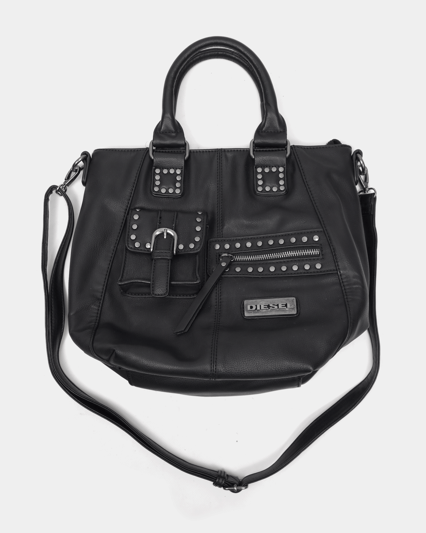 Diesel 3-D Pocket Black Utility Bag 2000's