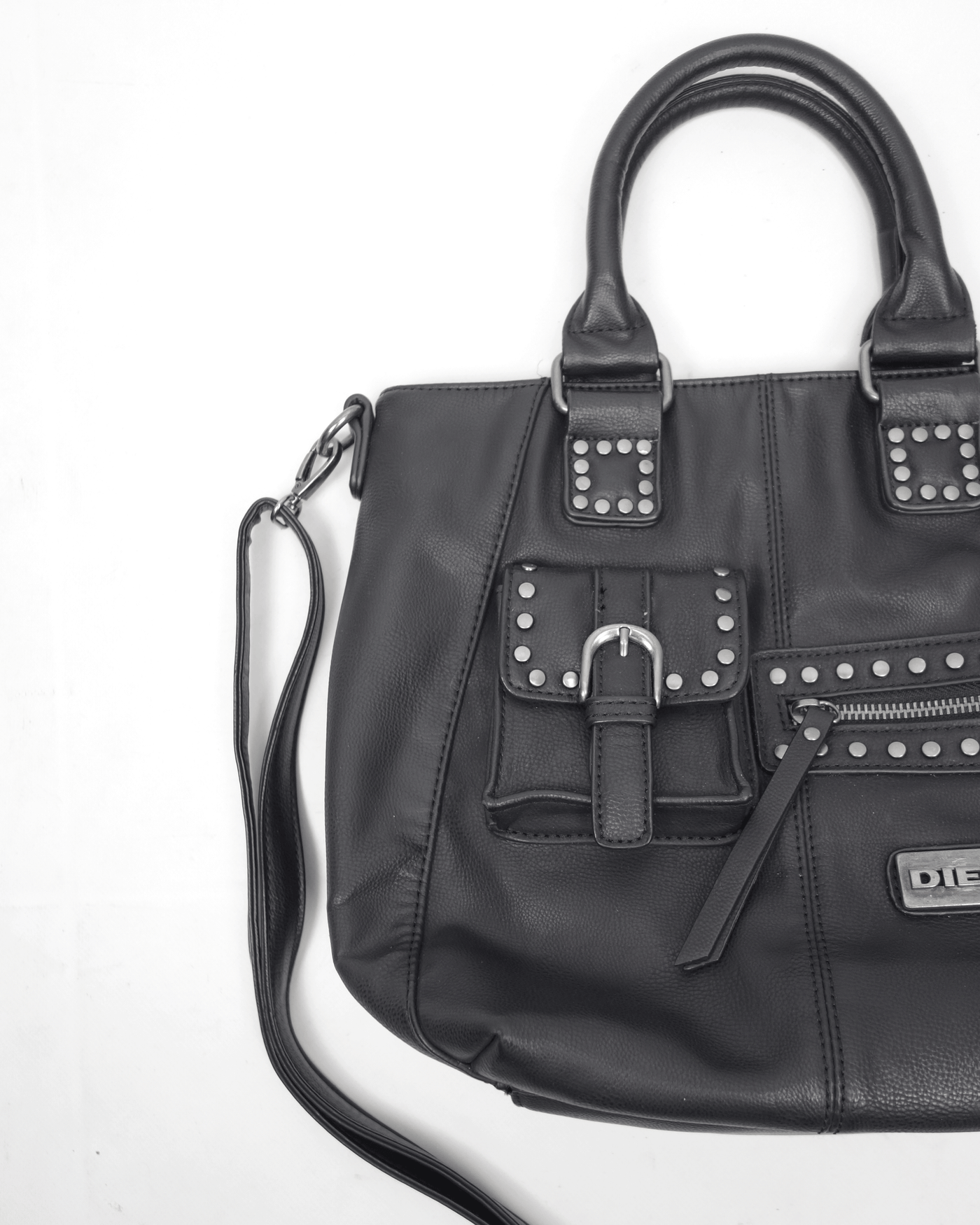 Diesel 3-D Pocket Black Utility Bag 2000's