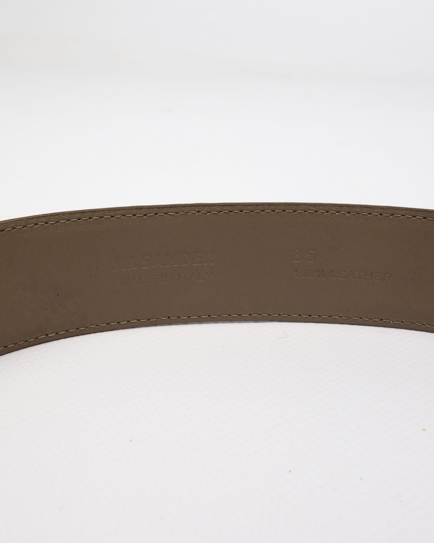 Jil Sander Grey Gold Leather Belt 2000's
