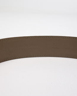 Jil Sander Grey Gold Leather Belt 2000's