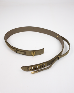 Jil Sander Grey Gold Leather Belt 2000's