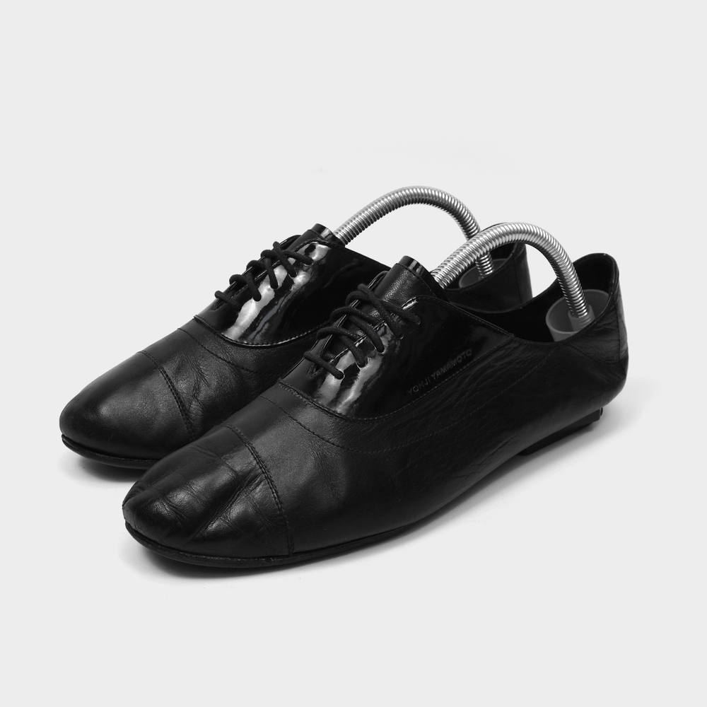 Yohji Yamamoto Y-3 Black Leather Shoes 2000's