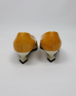 Miu Miu Patent Yellow Triangle Heels 2000's