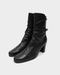 Jil Sander Black Belted Leather Heels 2000's - Vintagetts