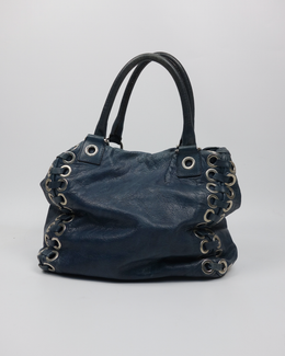 Abro Petrol Chained Leather Bag 2000's