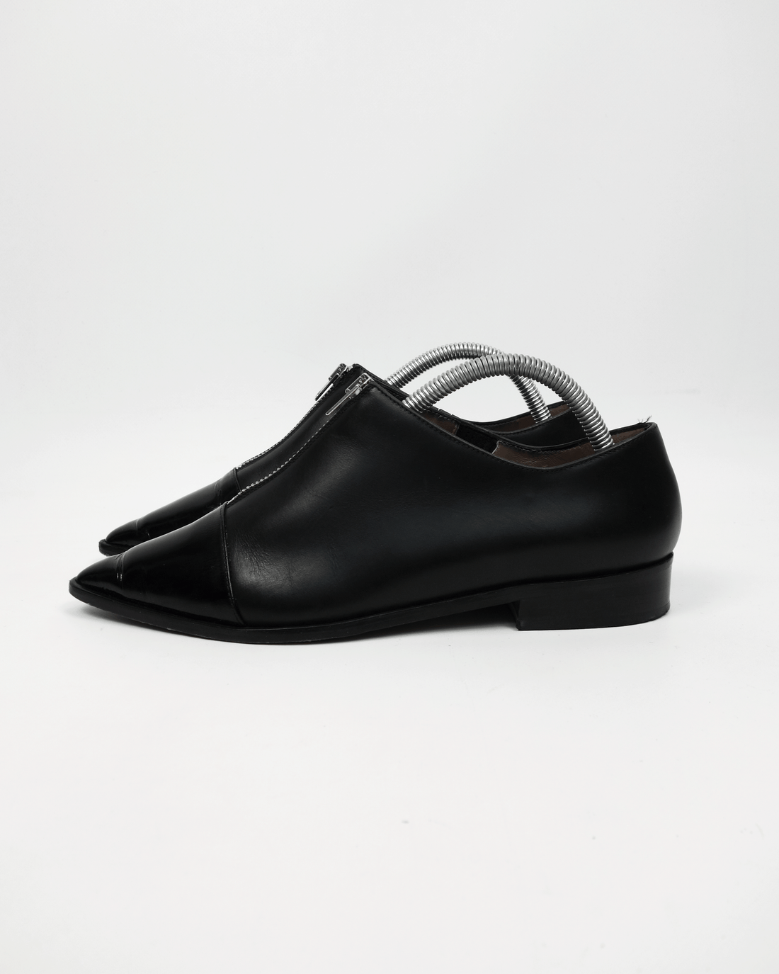 Marni Black Leather Zipped Shoes 2000's