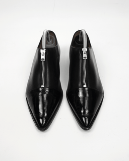 Marni Black Leather Zipped Shoes 2000's