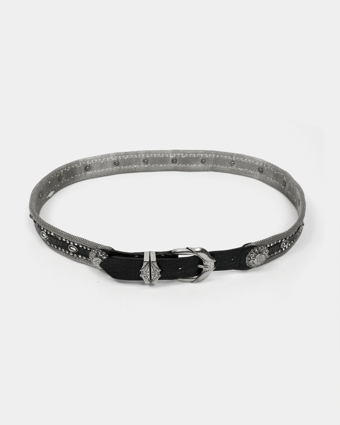 Nanni Metallic + Black Leather Belt 2000's