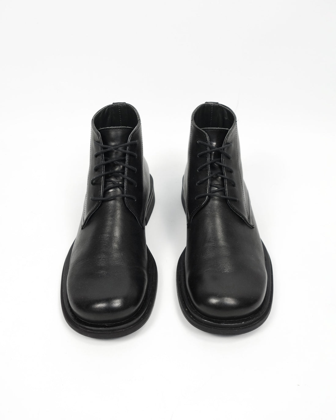 Kenzo Homme "Sky Walk" Black Leather Shoes 1990's