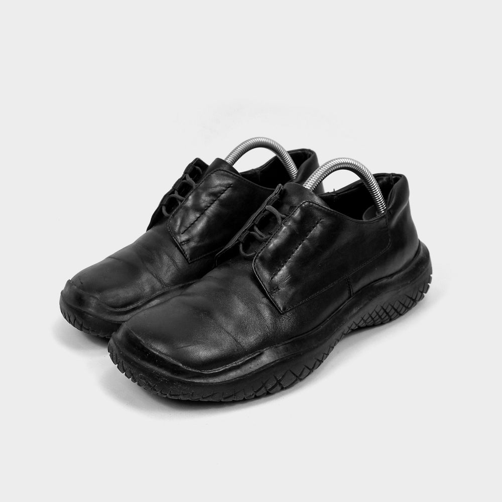 Prada x Vibram Black Leather Shoes 2000's