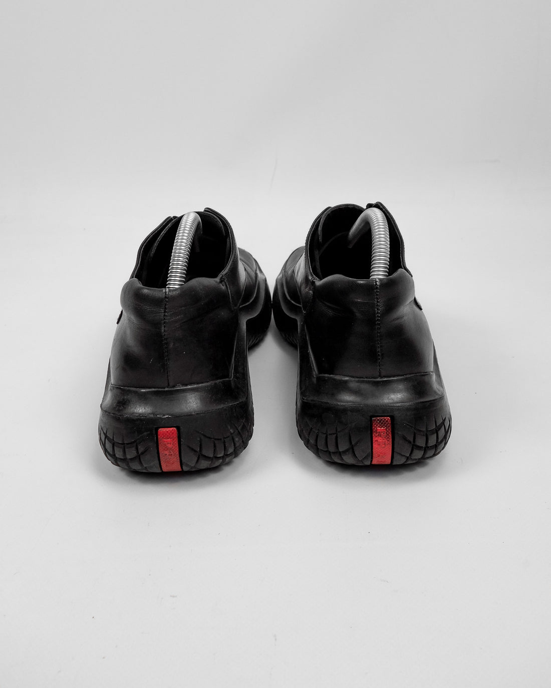 Prada x Vibram Black Leather Shoes 2000's