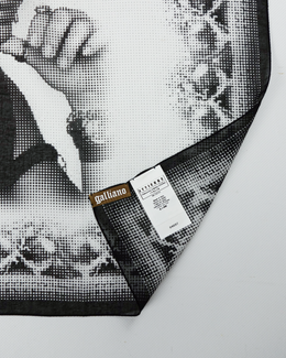 John Galliano Portrait Cotton Bandana 2000's