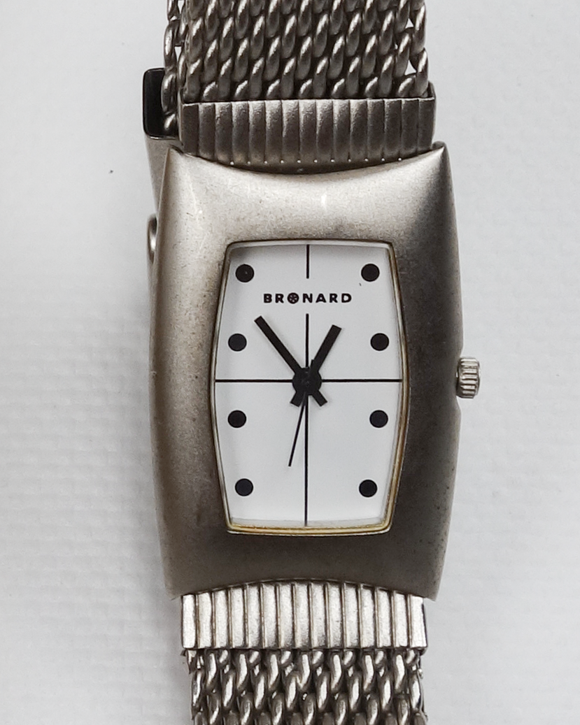 Bronard Metallic Minimalist Watch 1990's
