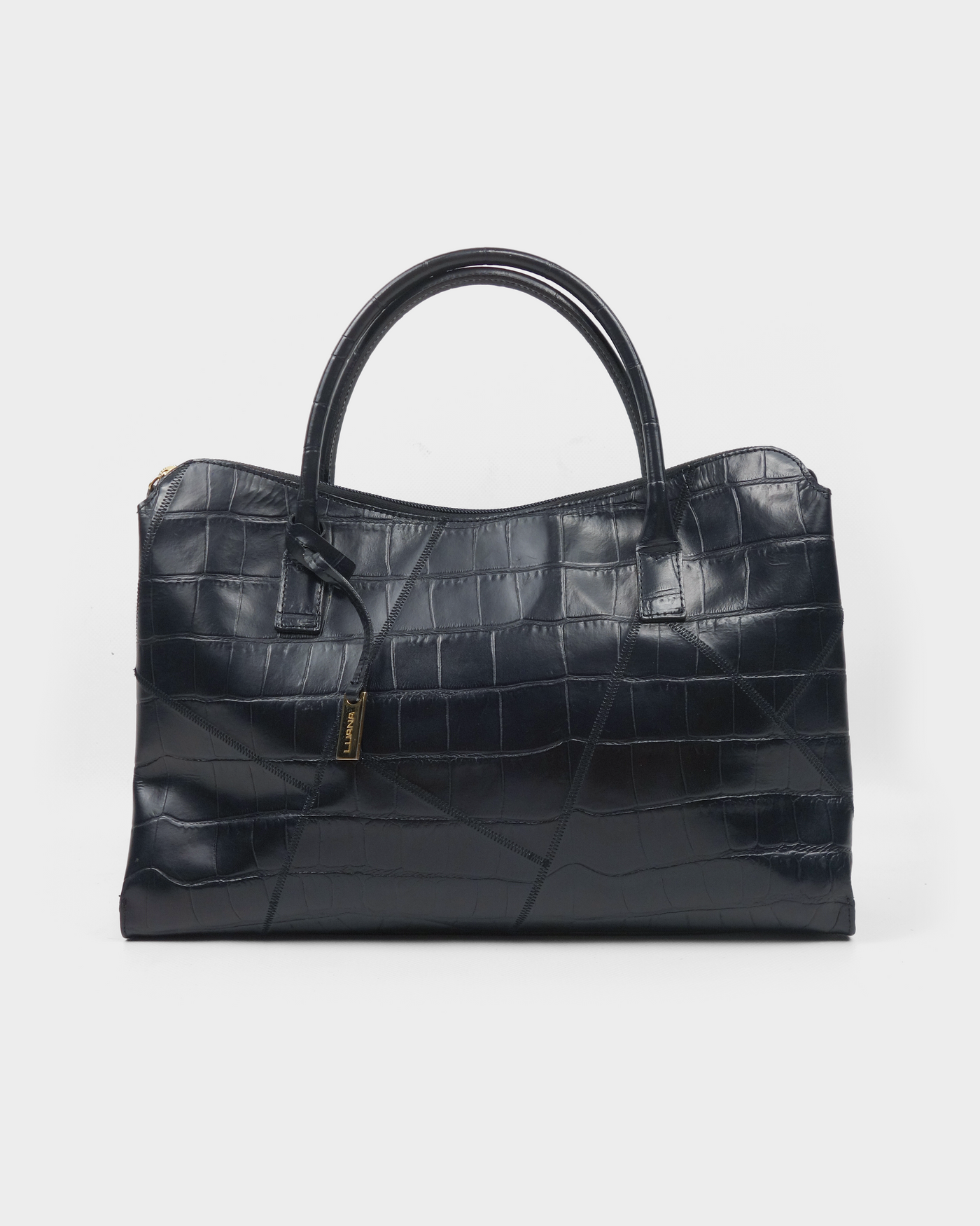 Luana Black Patched Leather Bag 2000's