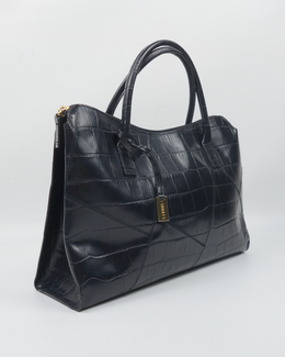 Luana Black Patched Leather Bag 2000's