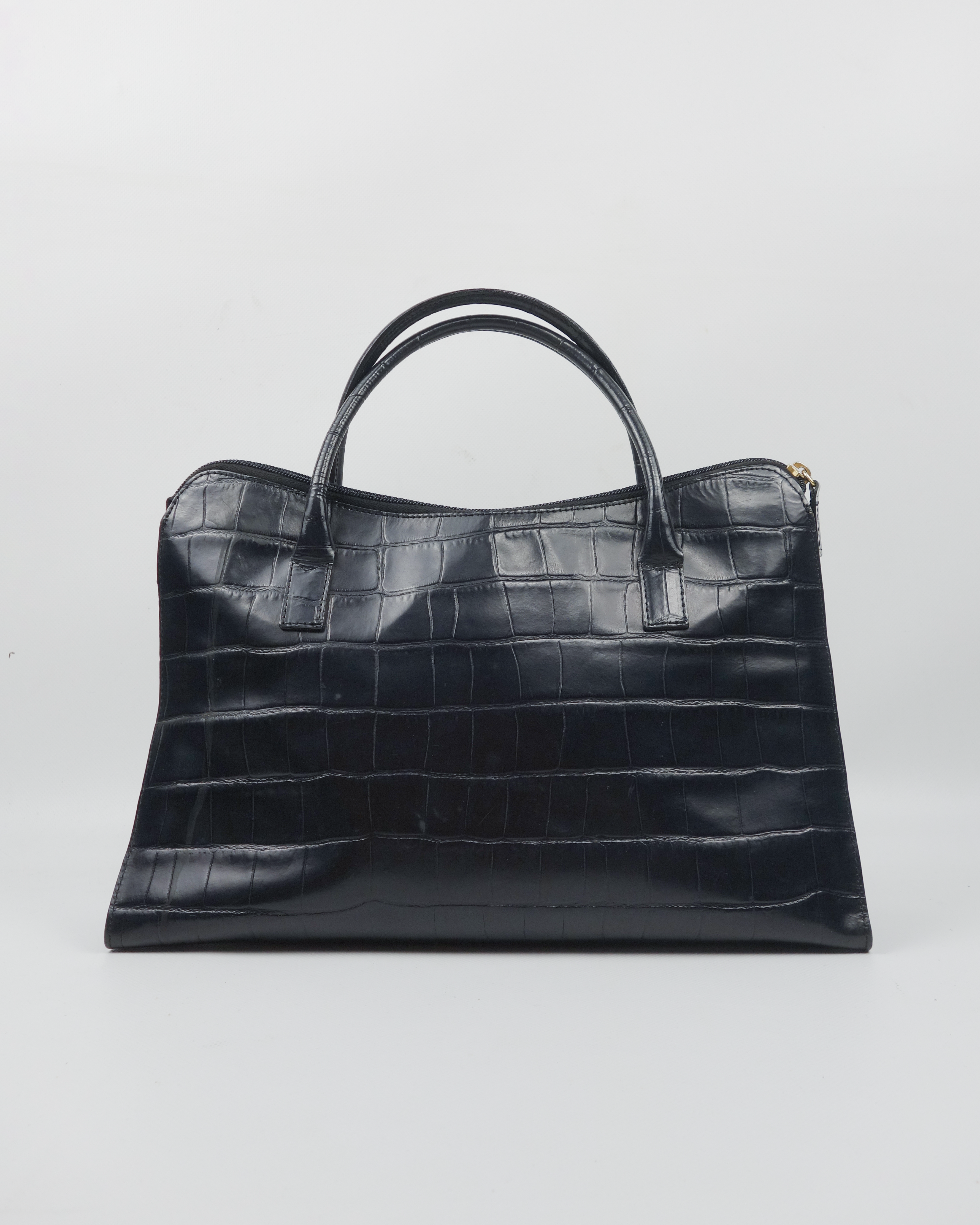 Luana Black Patched Leather Bag 2000's