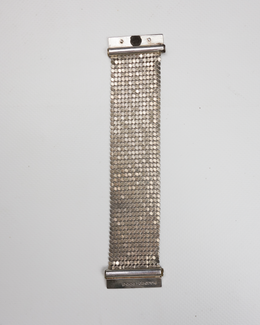 Paco Rabanne 2 Piece Choker + Bracelet Silver Set 1980's