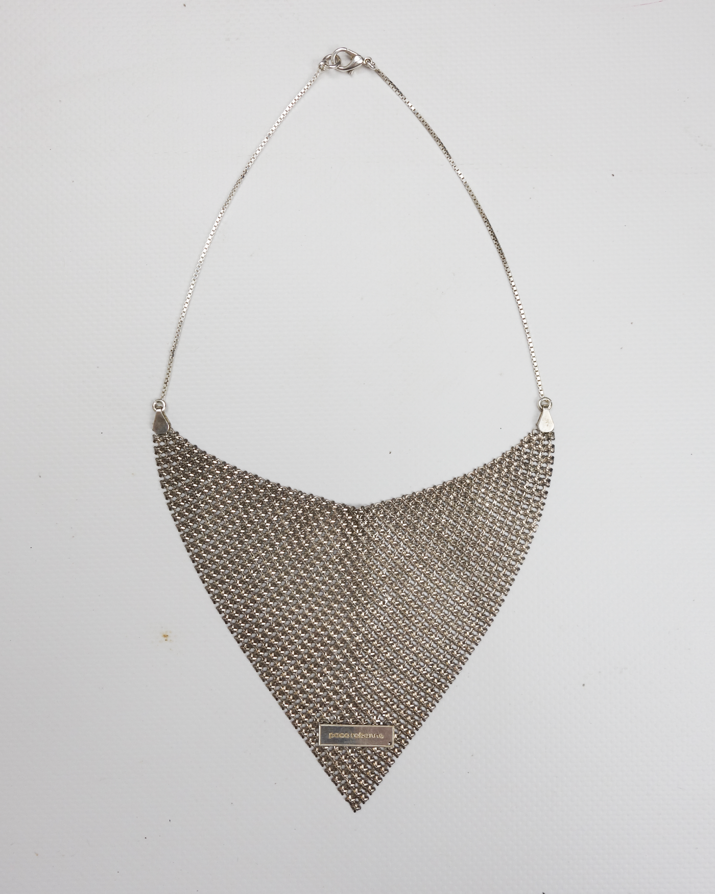 Paco Rabanne 2 Piece Choker + Bracelet Silver Set 1980's