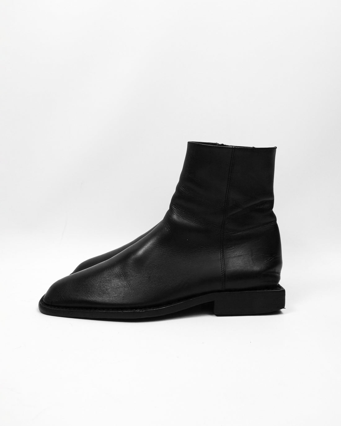 Balenciaga Rim Back Logo Leather Boots 2018