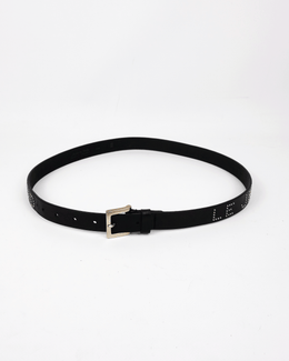 Marithé François Girbaud Bullet Logo Leather  Belt 2000's