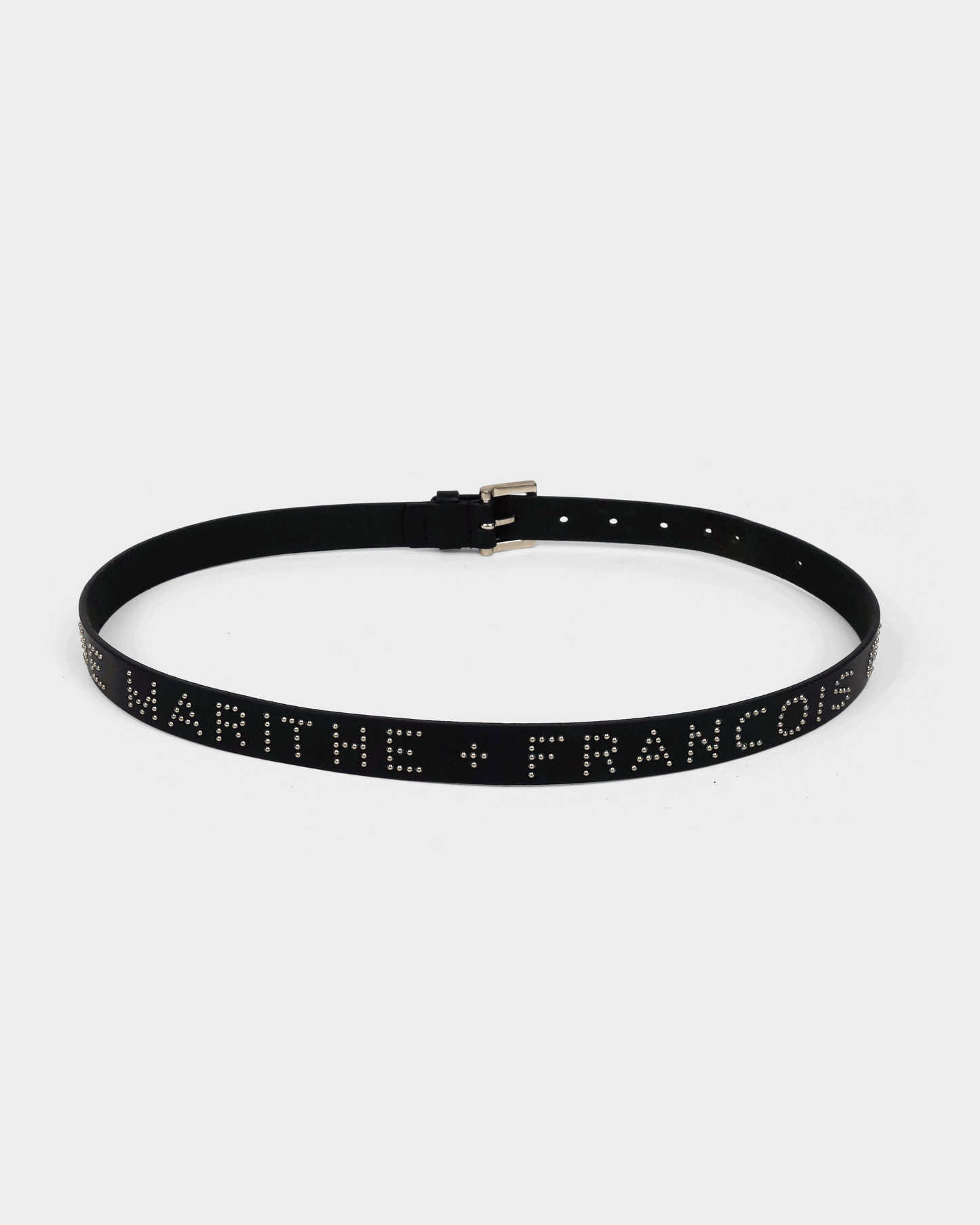 Marithé François Girbaud Bullet Logo Leather  Belt 2000's