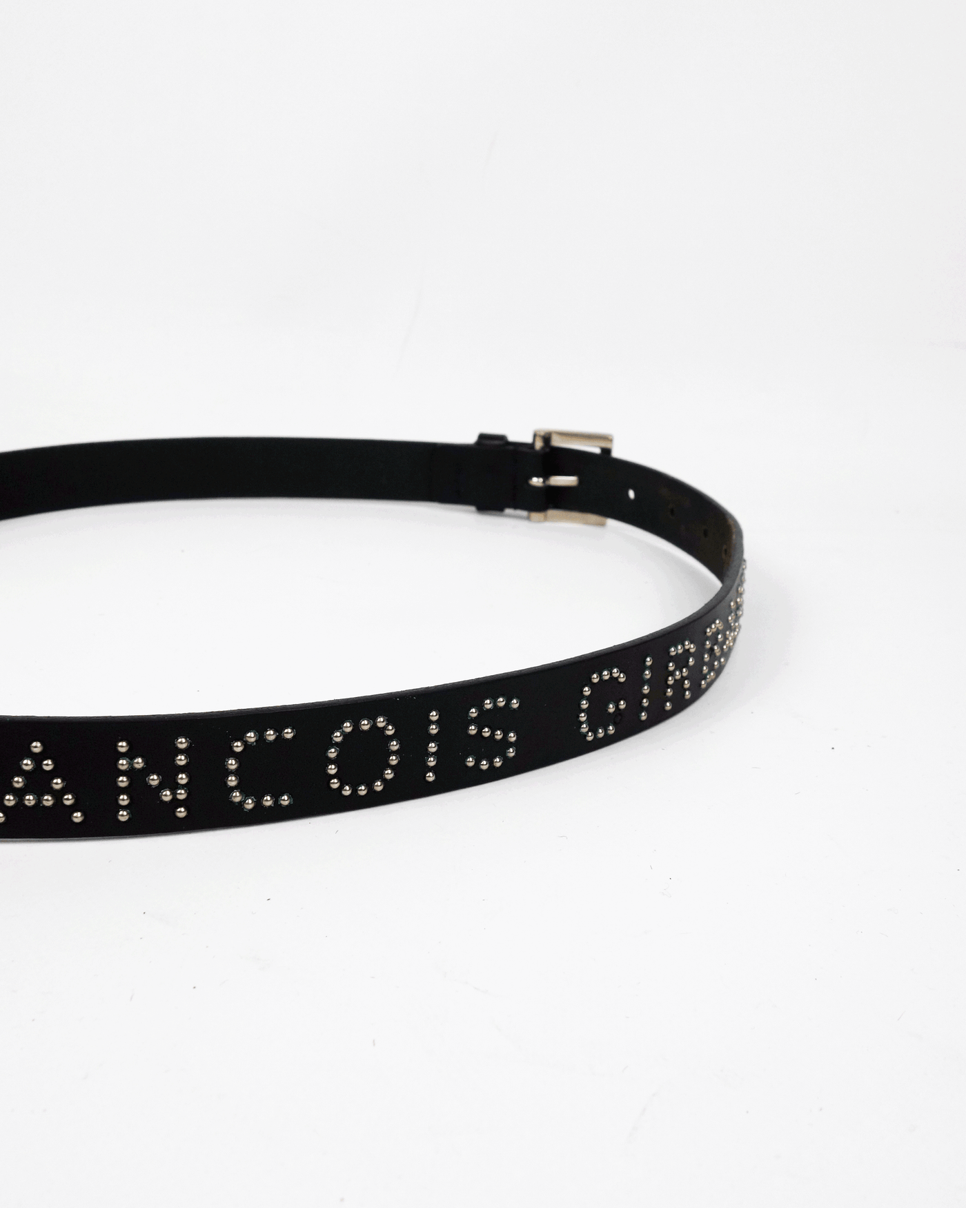 Marithé François Girbaud Bullet Logo Leather  Belt 2000's