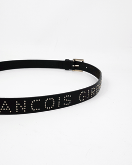 Marithé François Girbaud Bullet Logo Leather  Belt 2000's